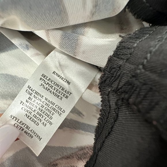 Connected Apparel Zebra Dress Sz 10 Sleeveless Boat Neck Black Brown Off White - Picture 6 of 13